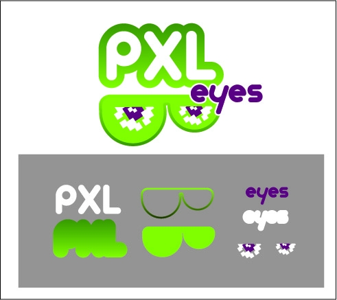 Creation of Web 2.0 - Logo PXLEyes v2.2: Step 1